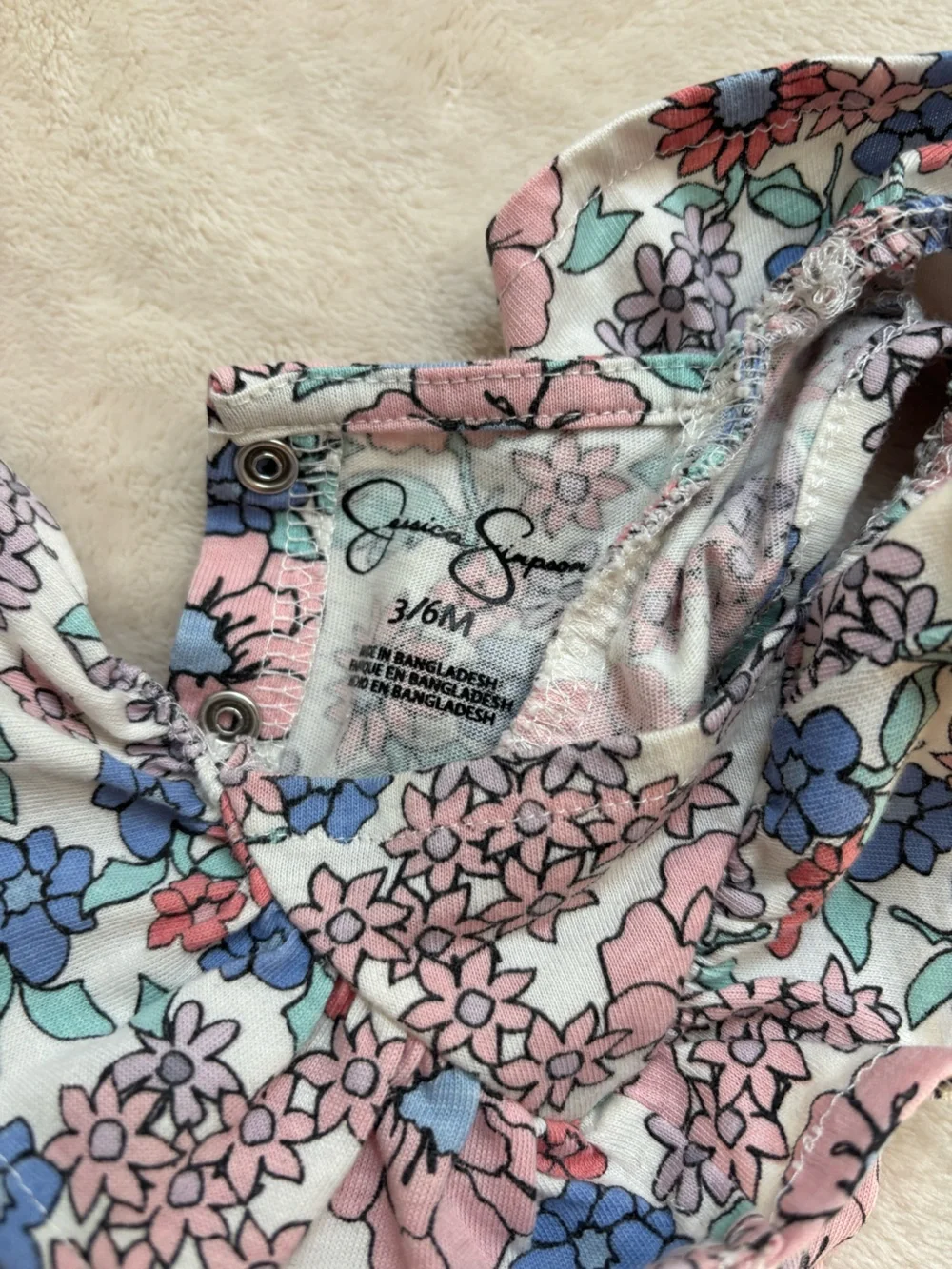Baby girl lot of 5 sleepers size 3-6 month gap old navy Romper Jessica Simpson
